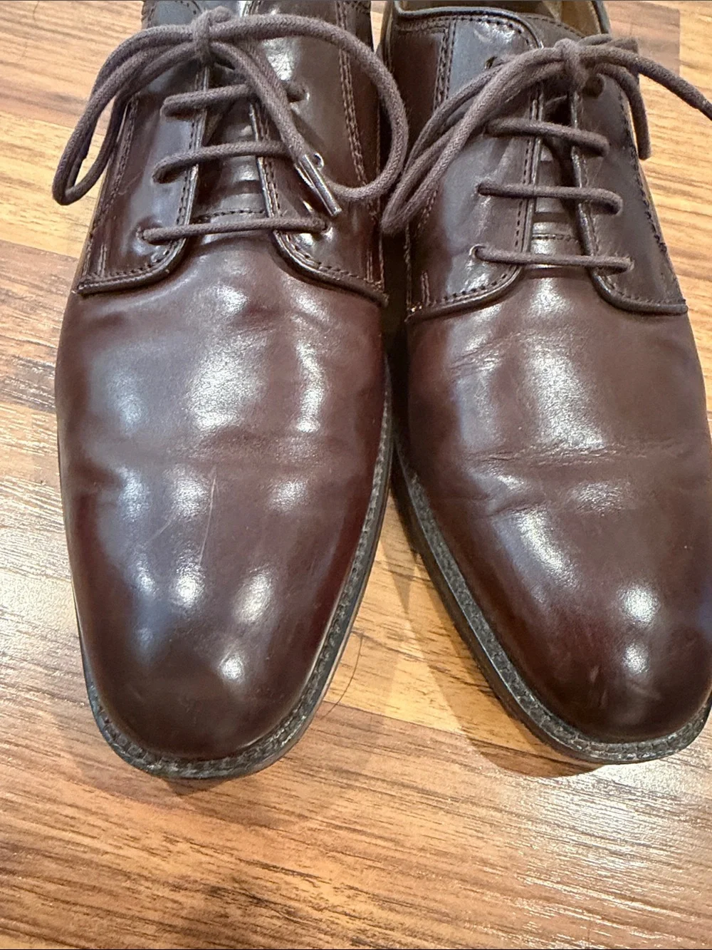 Johnston & Murphy Brown Leather Derby Shoes